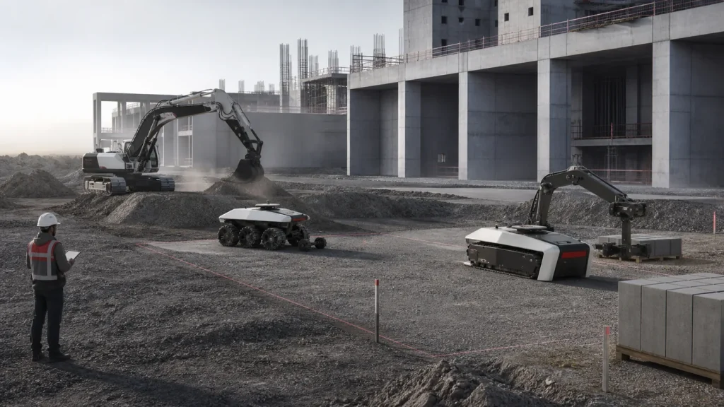 Construction Autonomy Is Arriving Through Machine Types, Not Human Form